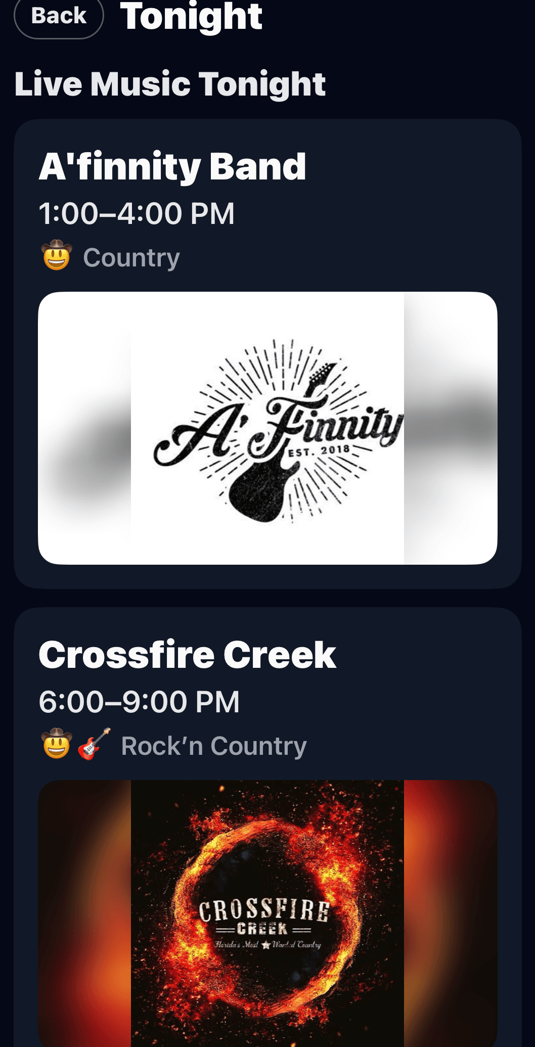 Tonight screen in MyRewrd